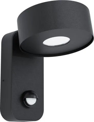 EGLO 98738 PALOSCO Fali Lámpa Mozgásérzékelővel Fekete LED IP44