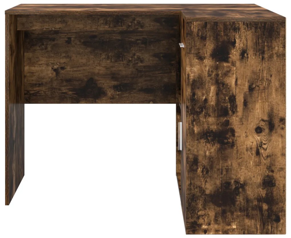 Sarok Íróasztal Füstölt Tölgy 102x88x75 cm Hajlított Fa