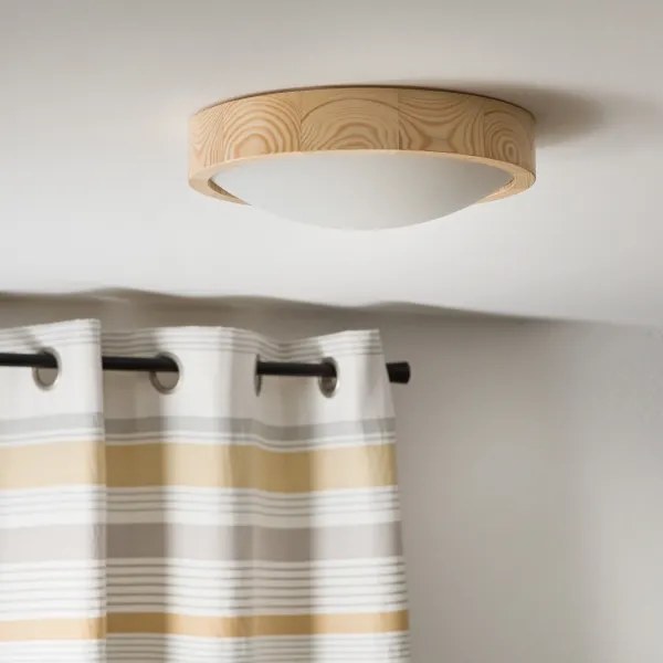 Mennyezeti lámpa NATURAL SLIM 1xE27/60W/230V ø 27 cm fenyő