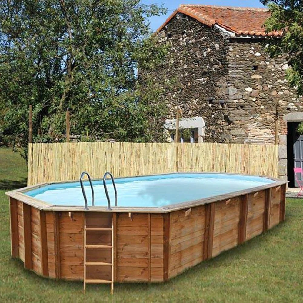 GRE TIMBER ovális fa medence 620 x 395 x 136 cm