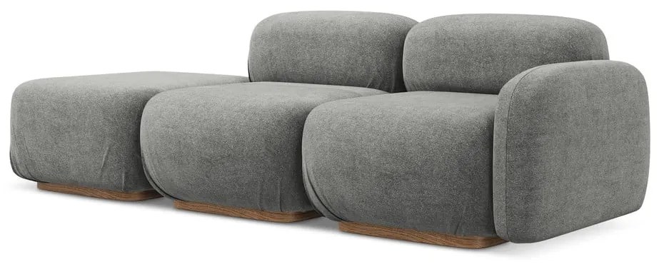 Szürke buklé moduláris heverő (bal oldali) Ailani – Makamii