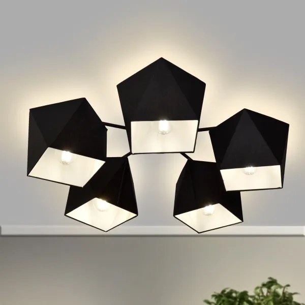 Csillár ADAMANT 5xE27/15W/230V fekete