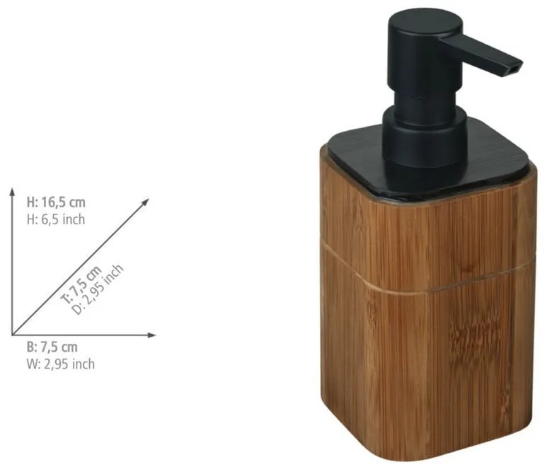 Barna bambusz szappanadagoló 200 ml Serro – Wenko