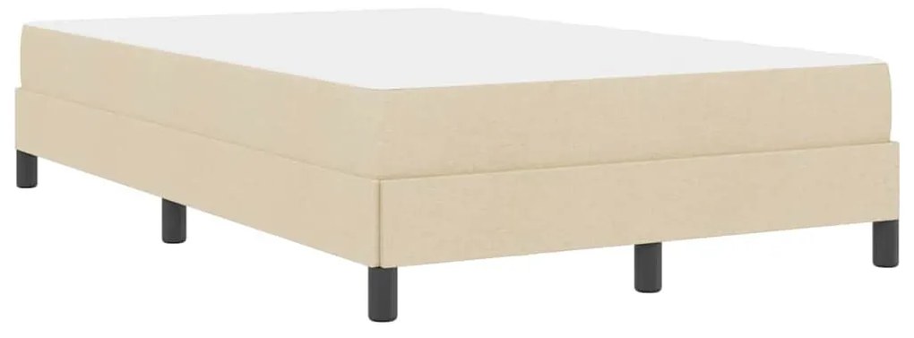 Boxrugós ágy matracmal Krém 120 x 190 cm szövet