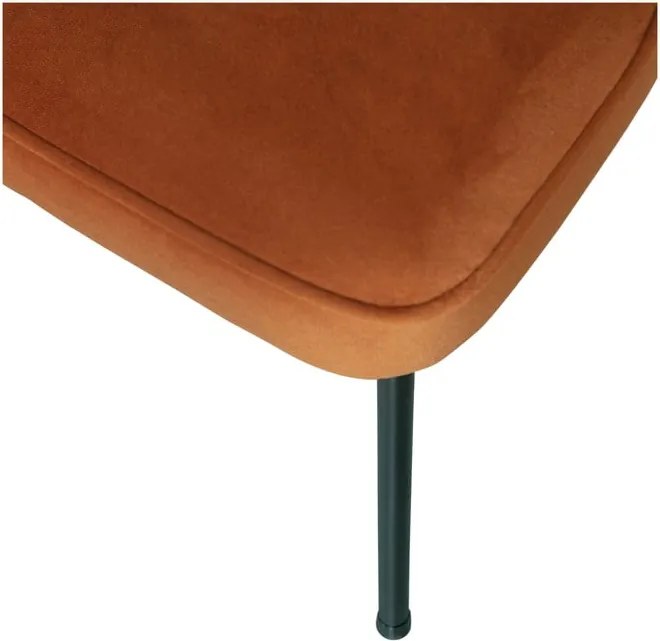 Téglavörös bársony étkezőszék szett 2 db-os Vogue – WOOOD