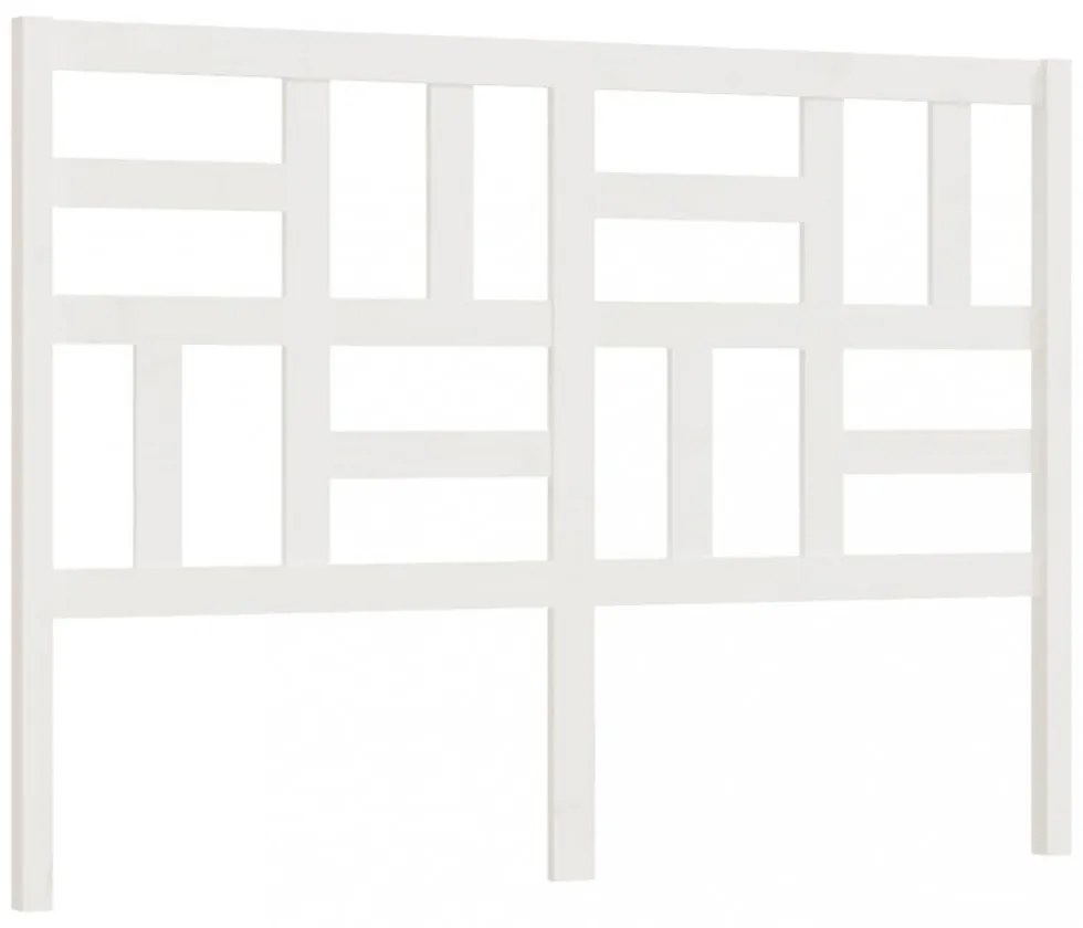 fehér tömör fenyőfa ágyfejtámla 126x4x104 cm