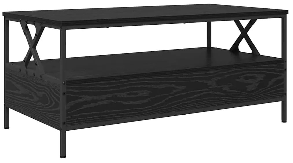 Dohányzóasztal with Drawer Musta tammi 100 x 51 x 45 cm Faanyag