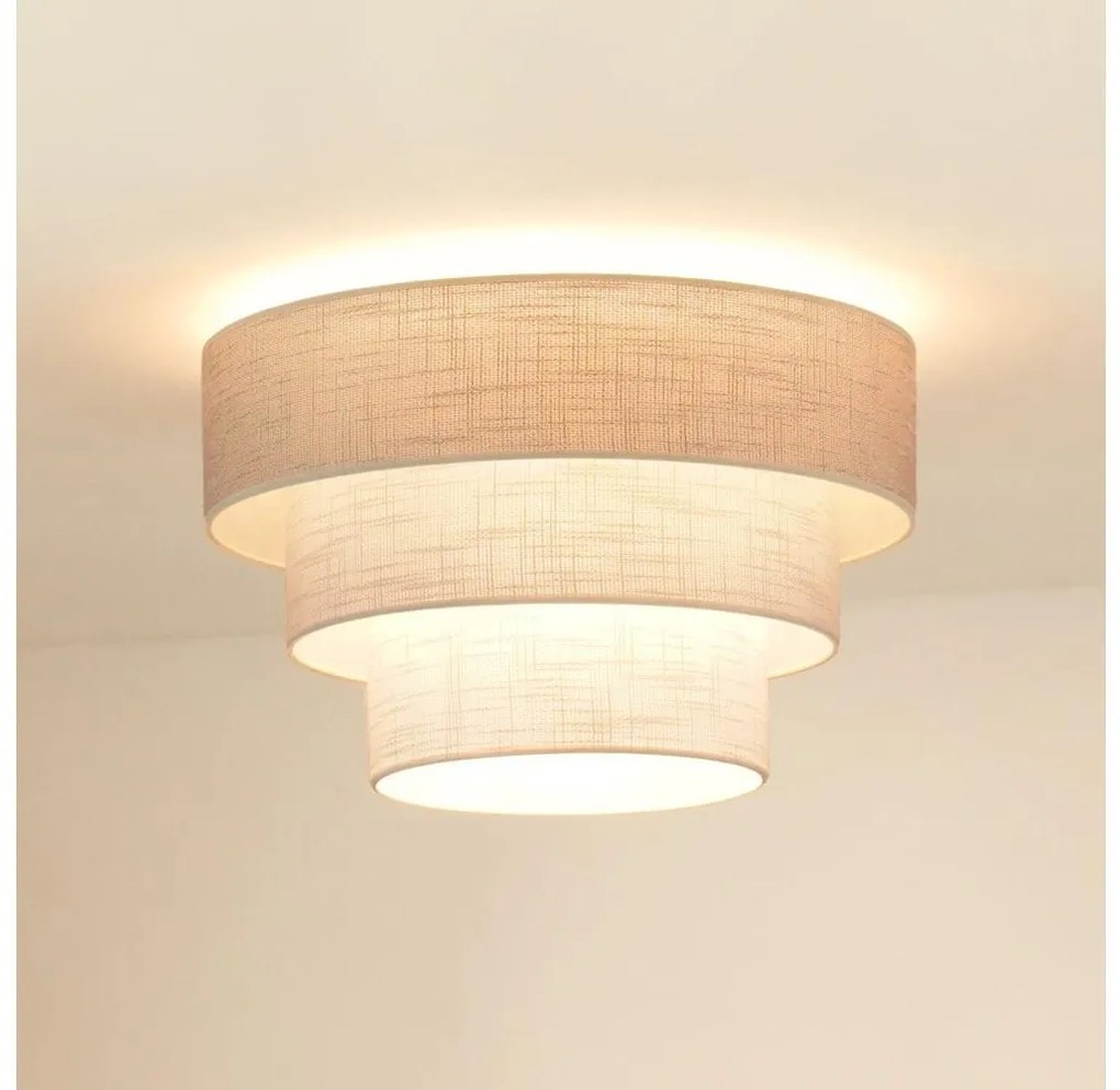 Brilagi - Mennyezeti lámpa ALASKA LUNETA 1xE27/15W/230V átm. 45 cm szürke/krémes