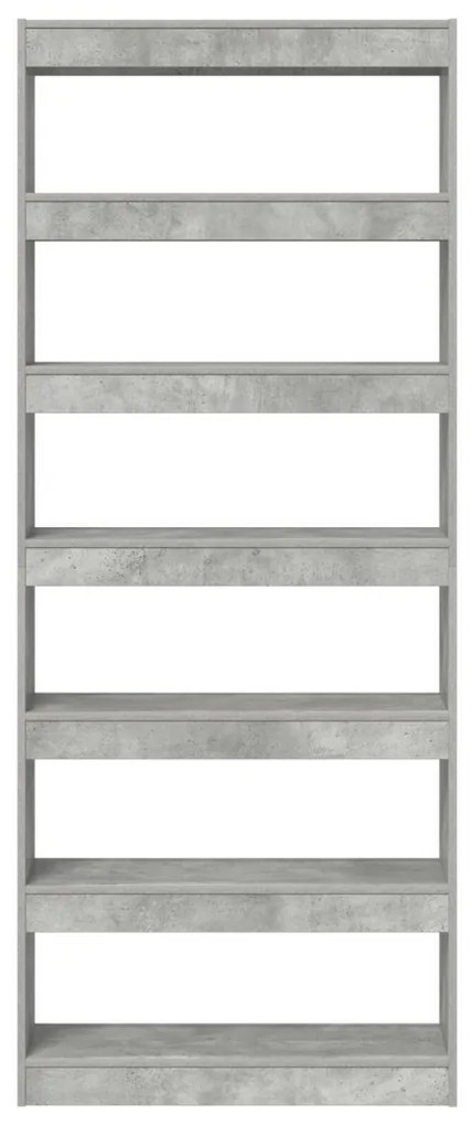 Beton Szürke Könyvespolc Beton szürke Szerelt fa 80 x 30 x 198 cm