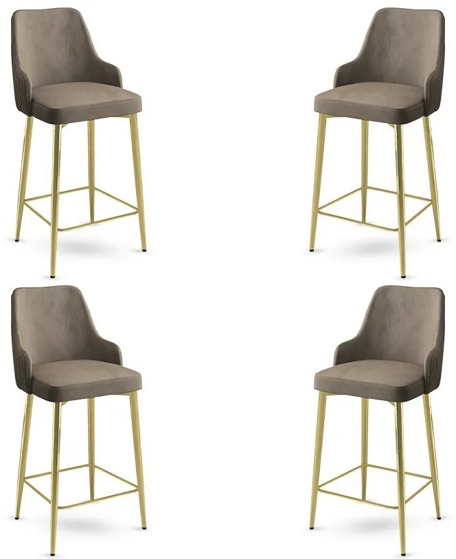 Enox Cappuccino és Gold bárszék szett, 4 db, 4 db