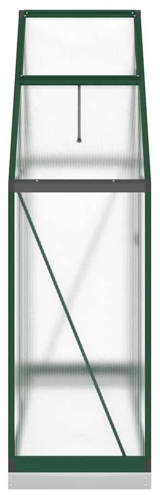 zöld alumínium melegház alapvázzal 169 x 58 x 202 cm