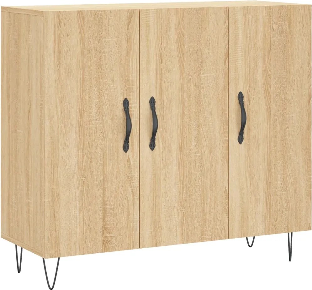 vidaXL sonoma tölgy színű szerelt fa tálalószekrény 90 x 34 x 80 cm