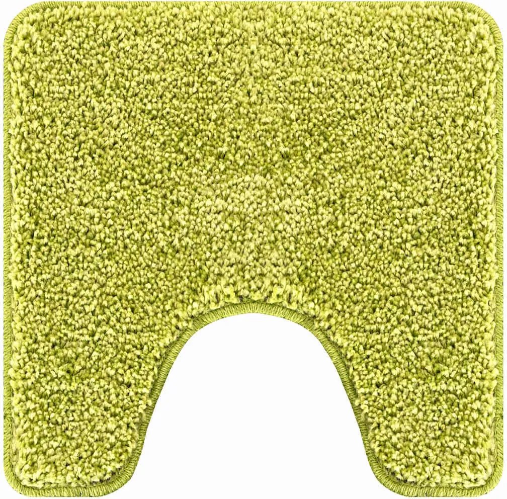 vidaXL Csúszásgátló Fürdőszőnyeg WC Nyírással Zöld 50 x 50 cm PP