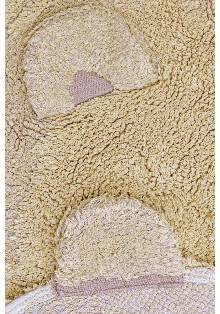 Bézs mosható kézi szövésű pamut gyerek szőnyeg 120x122 cm Bear – Lorena Canals