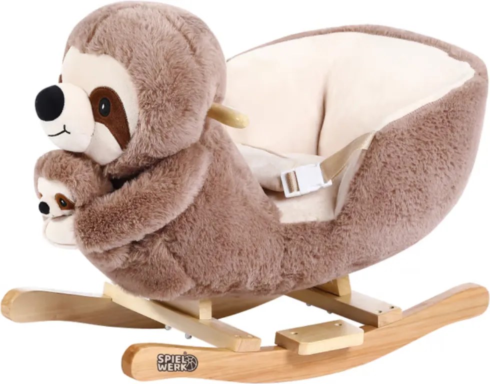 Hintázó nyugágy biztonsági övvel, barna Spielwerk