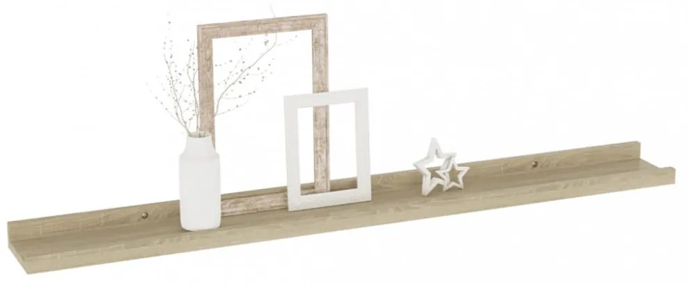 2 db sonoma tölgyfa fali polc 80 x 9 x 3 cm