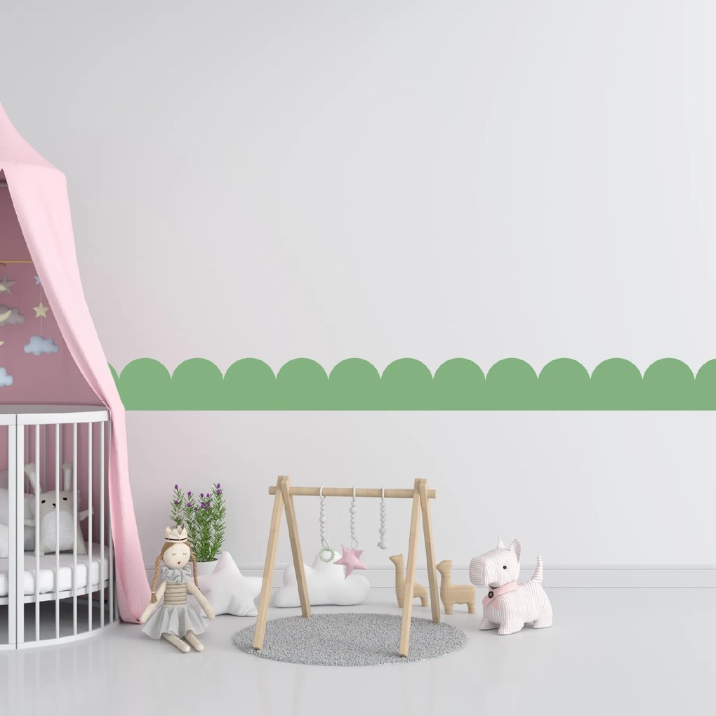 PIPPER. Textil öntapadó tapéta - Mini Ív - Palack zöld színű Szín: Sápadt