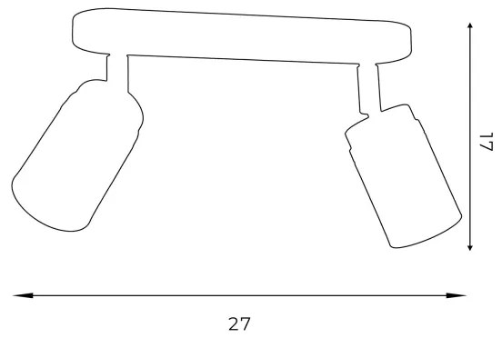 Spotlámpa RENO 2xGU10/8W/230V fehér/arany