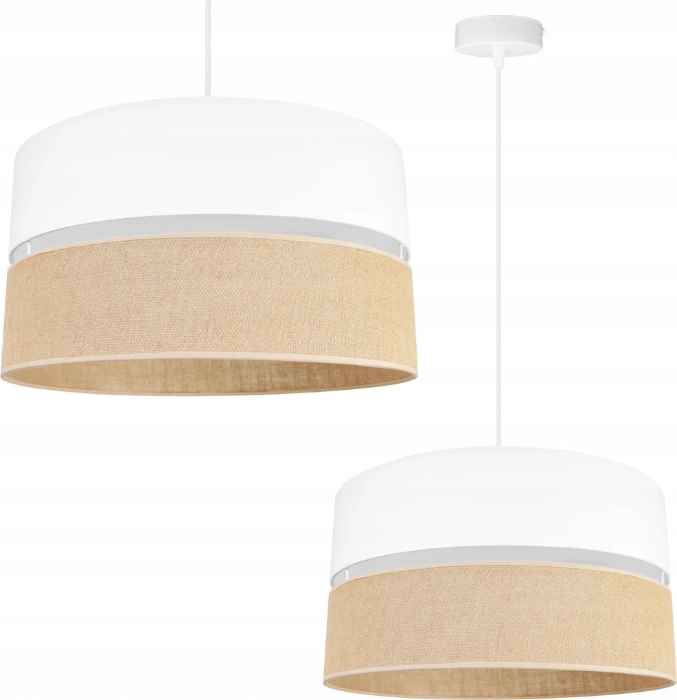 Mennyezeti Lámpa Függeszték Csillár Szimpla Lámpabúra Boho Juta 40 CM