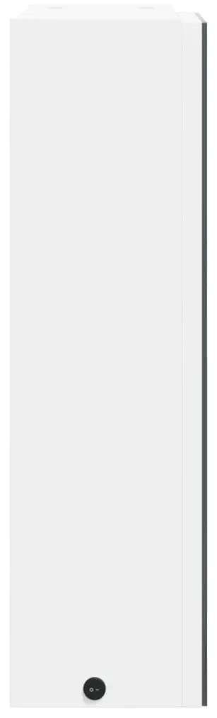 fehér tükrös fürdőszobaszekrény LED-del 45 x 13 x 52 cm