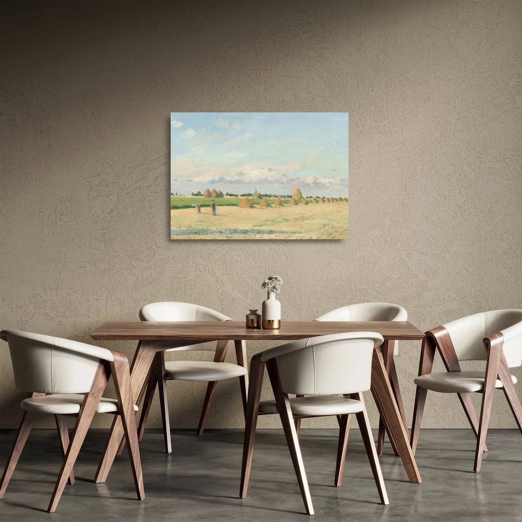 Üveg kép - Camille Pissarro, Landscape, Ile de France, reprodukciók (70x50 cm)