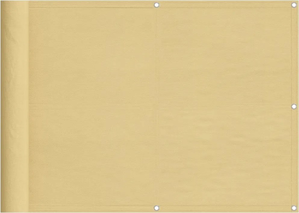 vidaXL homokszínű 100% oxford poliészter erkélyparaván 75 x 800 cm
