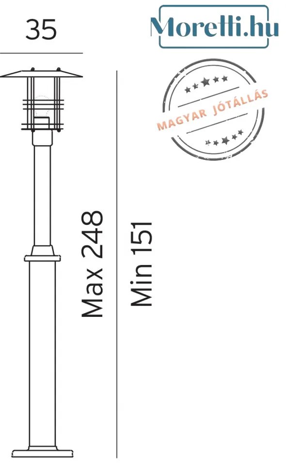 NORLYS 281B STOCKHOLM Kandeláber E27 IP54