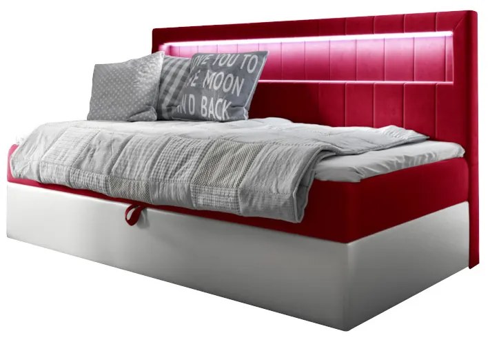 ELIZA kárpitozott ágy + topper, 100x200, fresh 8