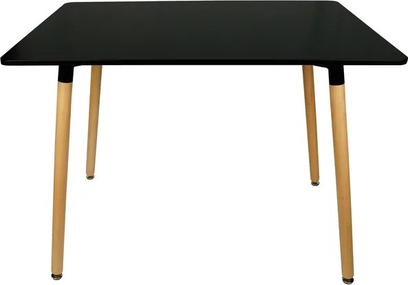 AKCIÓ Fekete étkezőasztal BERGEN 140x80 cm II. osztály