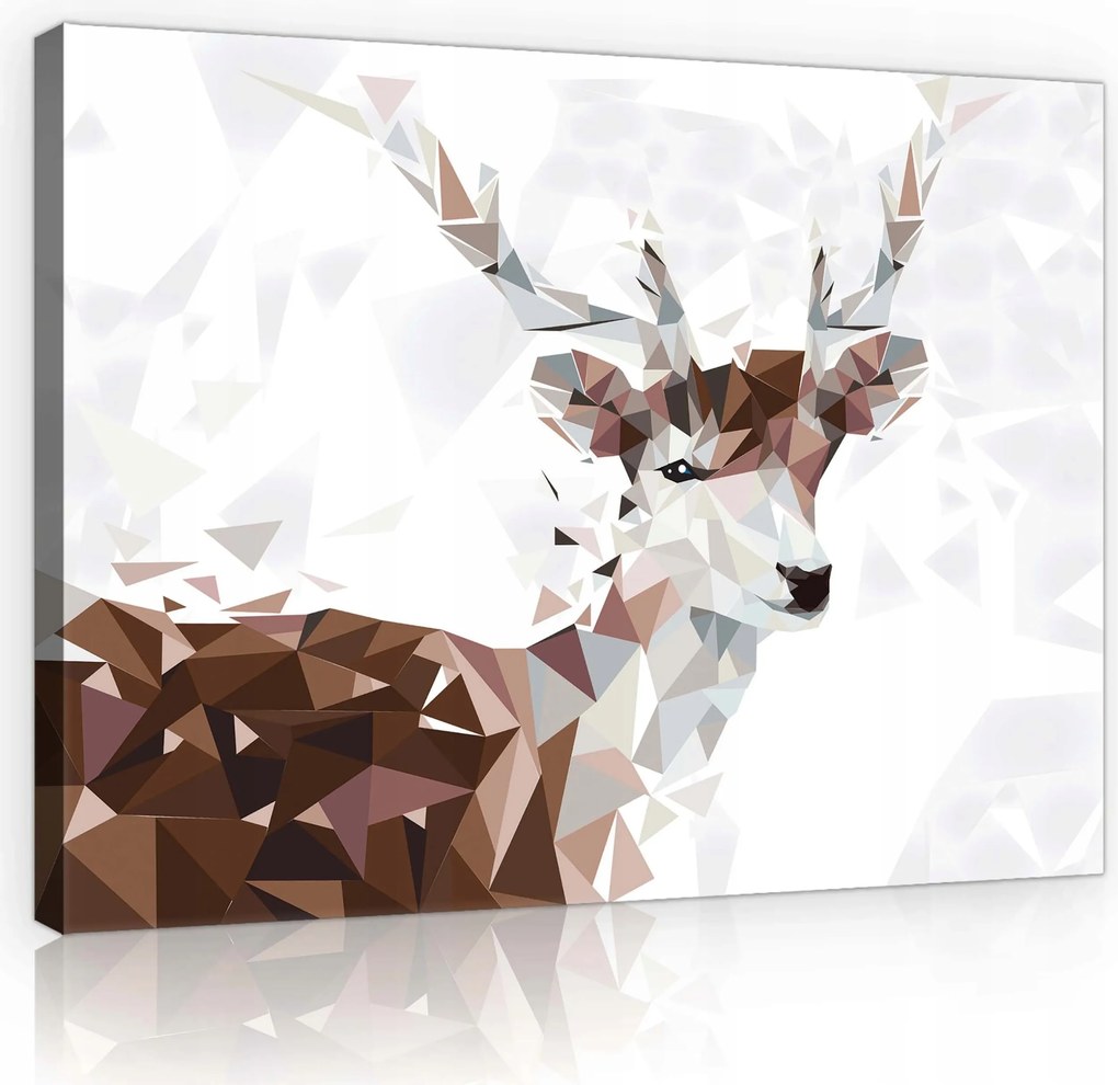 Vászonkép 60x40 Szarvas geometrikus absztrakt állatok poligonális művészet