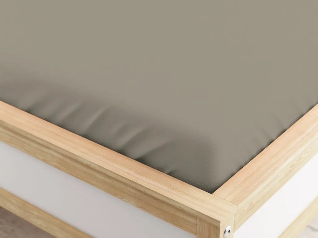 Mikroszálas gumis lepedő bézs 160 x 200 cm