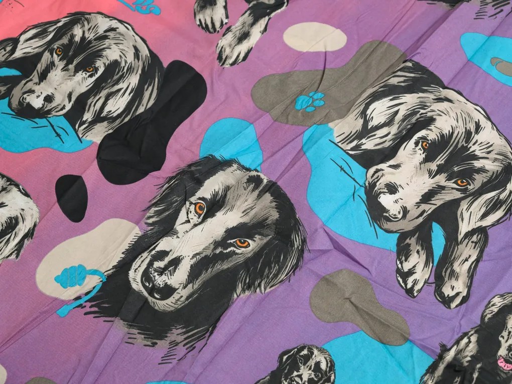 Pamut ágynemű ARTEMIS rózsaszín-lila Ágyneműhuzat mérete: 70 x 90 cm | 140 x 200 cm