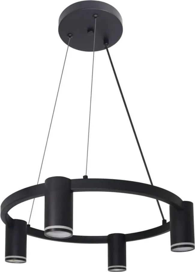 POLUX 326195 PARIS Modern Led Függesztett Lámpa Fekete GU10 IP20