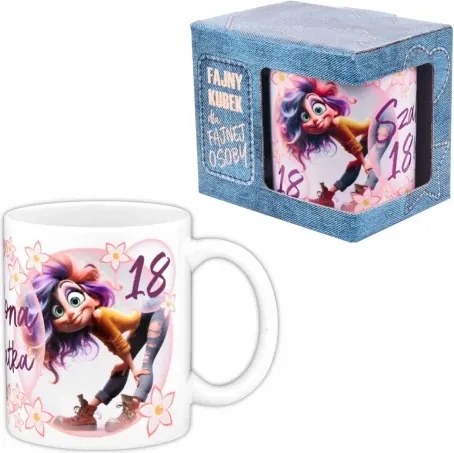 Vicces bögre díszcsomagolásban Őrült 18 éves 18. születésnapra