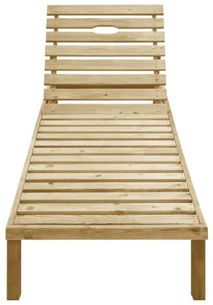 Impregnált fenyőfa napozóágy szürke párnával