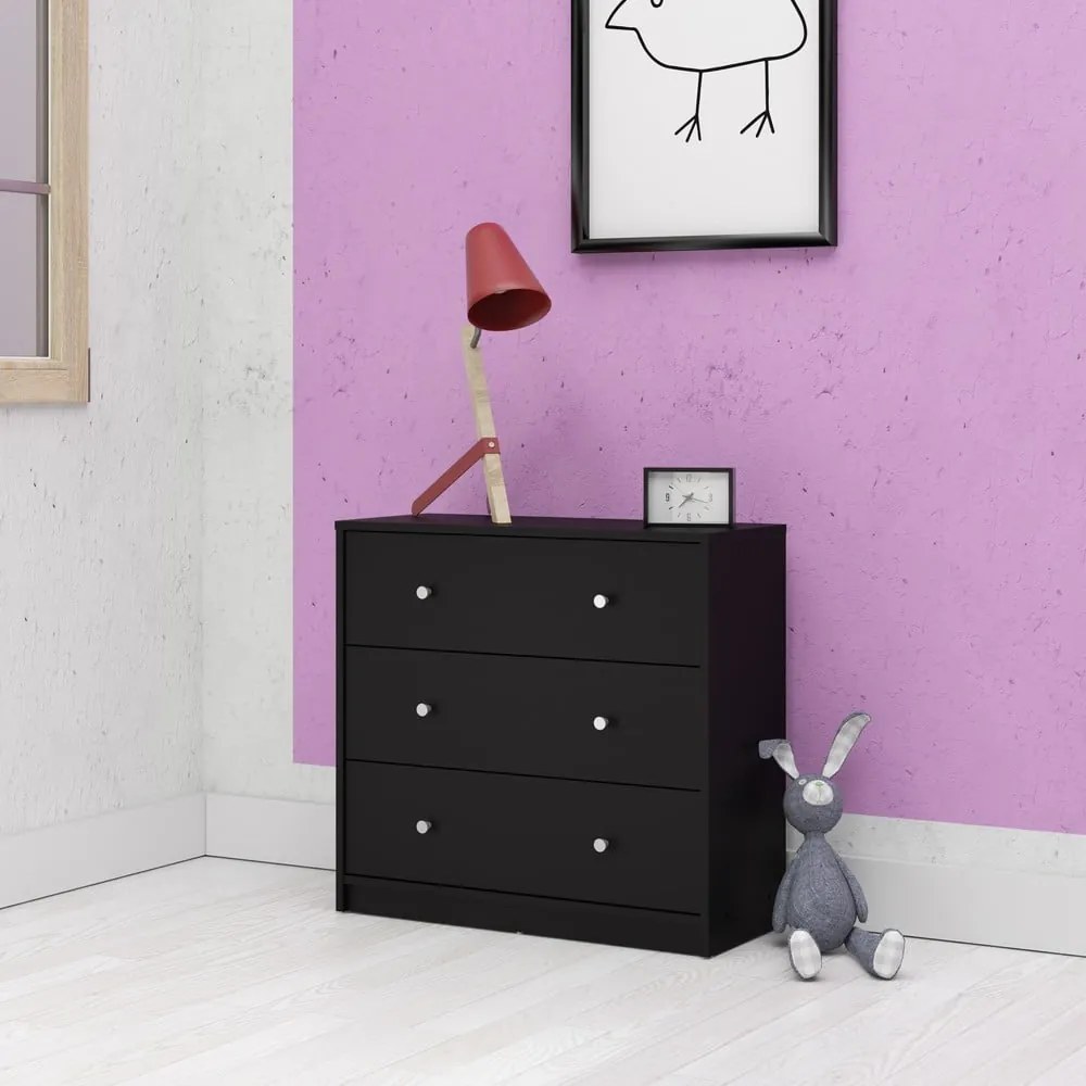 May fekete komód, 72 x 68 cm - Tvilum