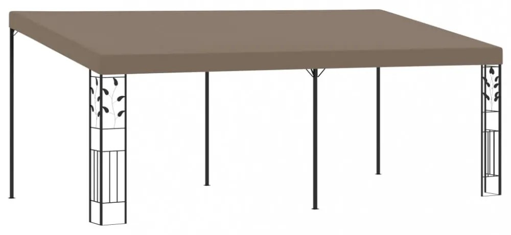 vidaXL tópszínű falra szerelhető pavilon 6 x 3 x 2,5 m