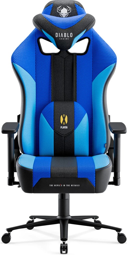 Gamer szék szövet kék-fekete King Size: Diablo X-Player 2.0 Frost Black