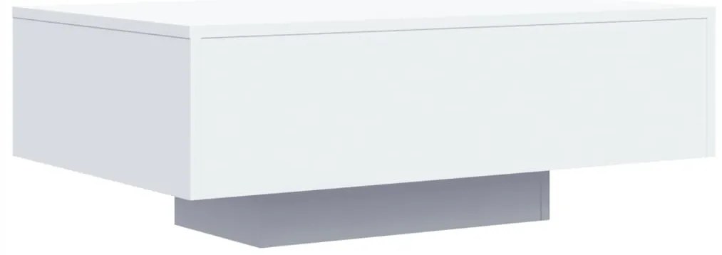 Fehér dohányzóasztal LED-lámpákkal 85 x 55 x 31 cm