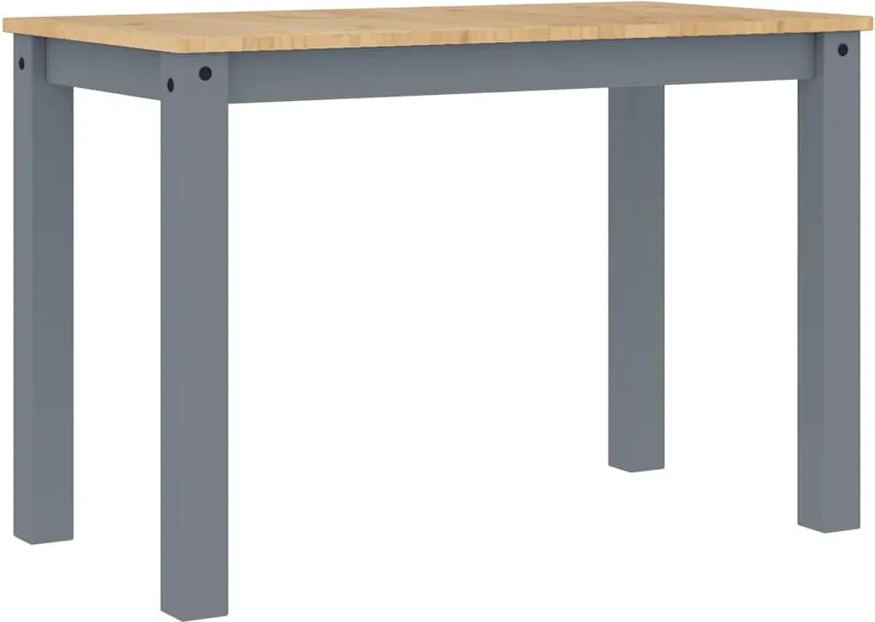 vidaXL Panama szürke tömör fenyőfa ebédlőasztal 112 x 60 x 75 cm