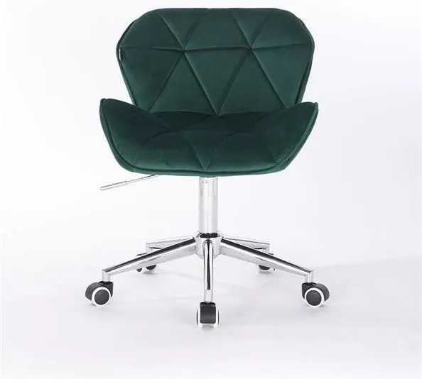 HR111K Sötétzöld modern velúr szék