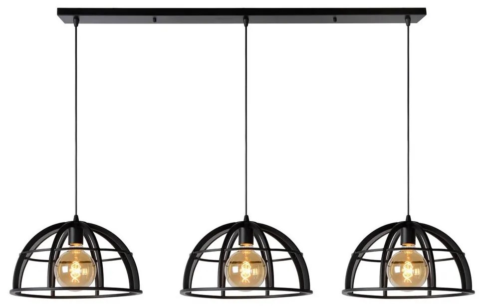 Lucide 76464/03/30 - Csillár zsinóron DIKRA 3xE27/60W/230V