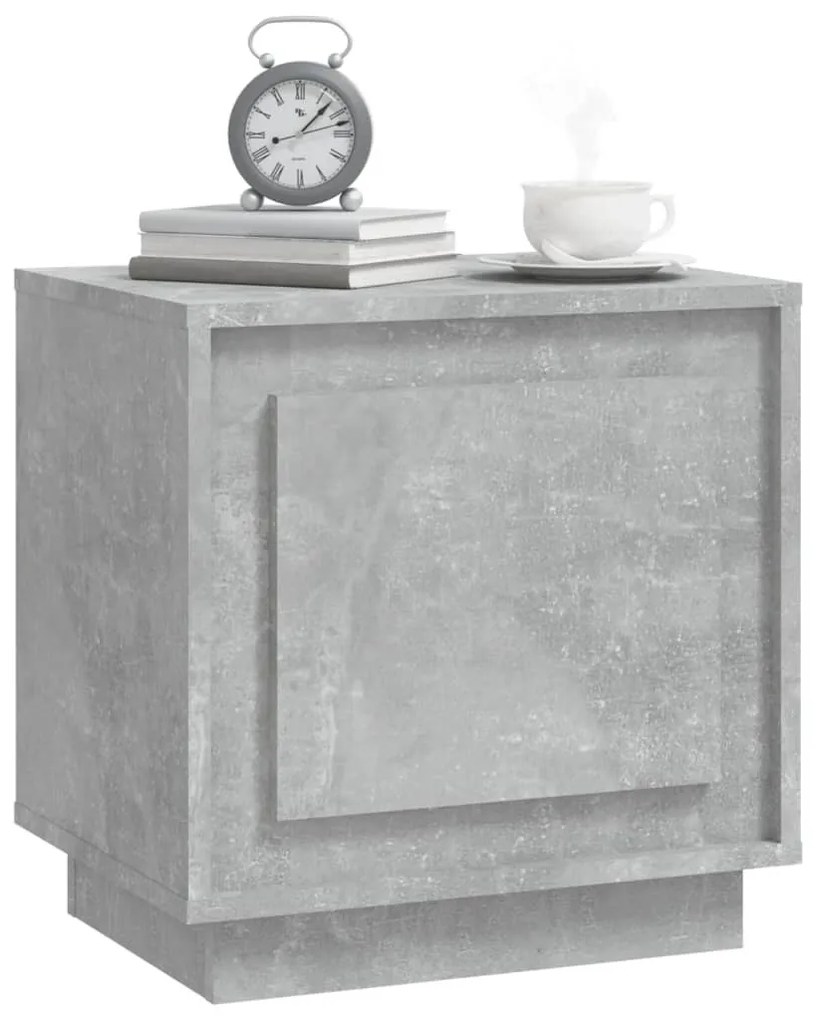 2 db betonszürke szerelt fa éjjeliszekrény 44x35x45 cm