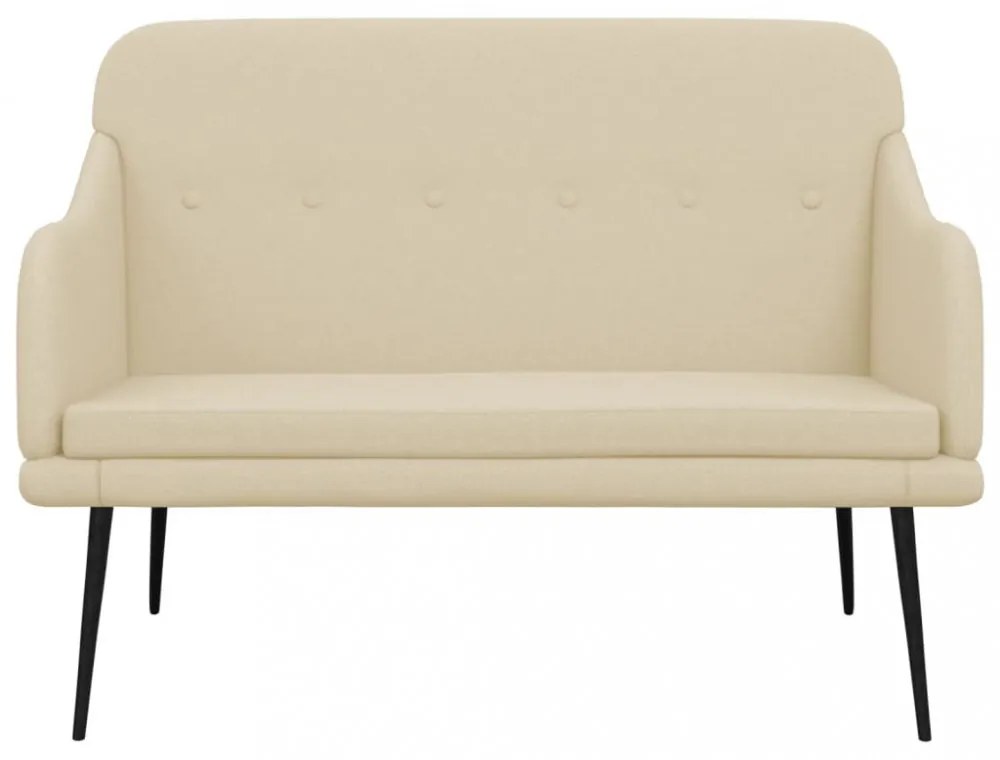 vidaXL krémszínű szövet pad 110 x 76 x 80 cm