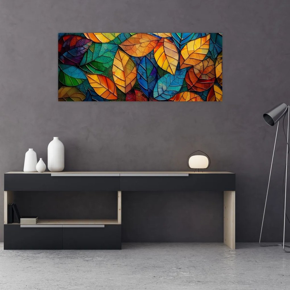 Kép - Levélmozaik (120x50 cm)