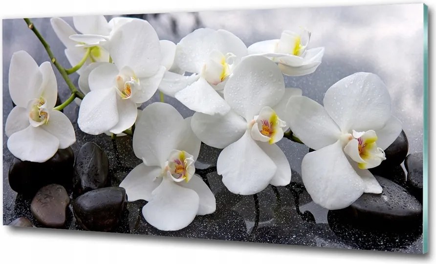 Fotó vászonkép edzett üveg Orchidea 100x70