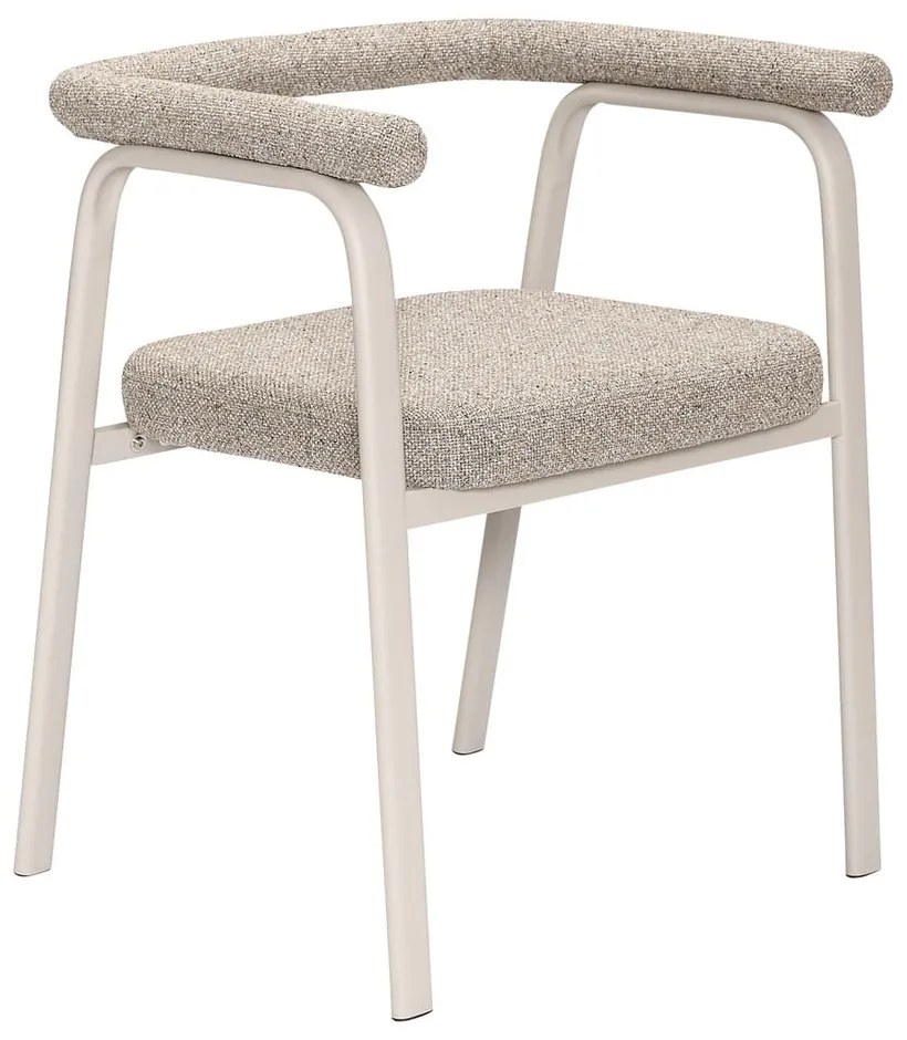 Bézs kárpitozott karfás étkezőfotel szett 2 db-os Ecto – Hübsch