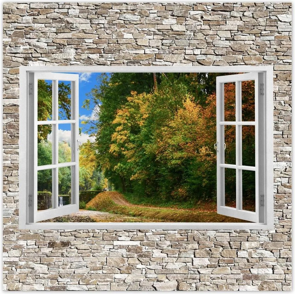 Poszterek 100x100 Őszi kilátás az ablakból