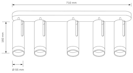 Spotlámpa FADO 5xGU10/10W/230V fehér