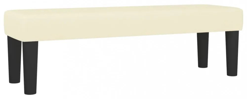 krémszínű műbőr pad 100 x 30 x 30 cm